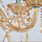 Genuine K9 Crystal Amber 6/8/10 Arms Chandelier Pendant Ceiling | Ceiling Lights & Chandeliers