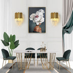 Clear & Gold Postmodern Wall Light | K9 Crystal Chandelier Fixture