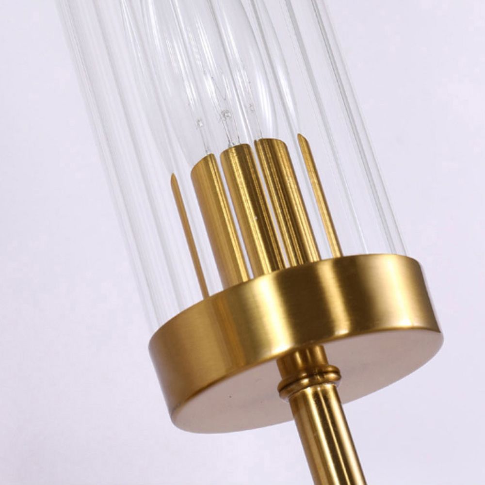 One Arm Clear & Gold Wall Light | Postmodern K9 Crystal Lighting
