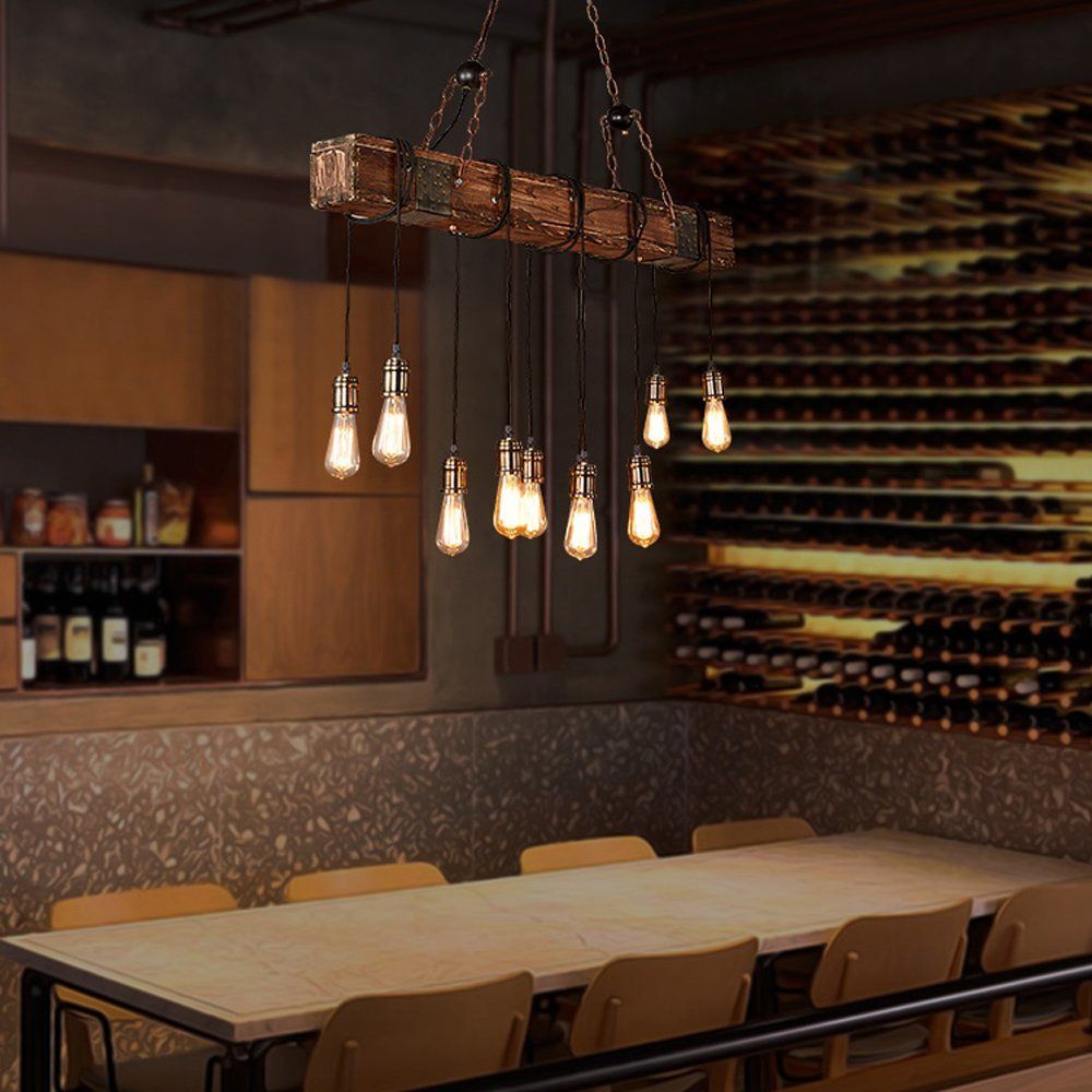 Vintage Retro Solid Wood Pendant Lamp Chandelier | Ceiling Lights