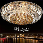 Diamond Cascade Flush LED K9 Crystal Chandelier | Ceiling Lights