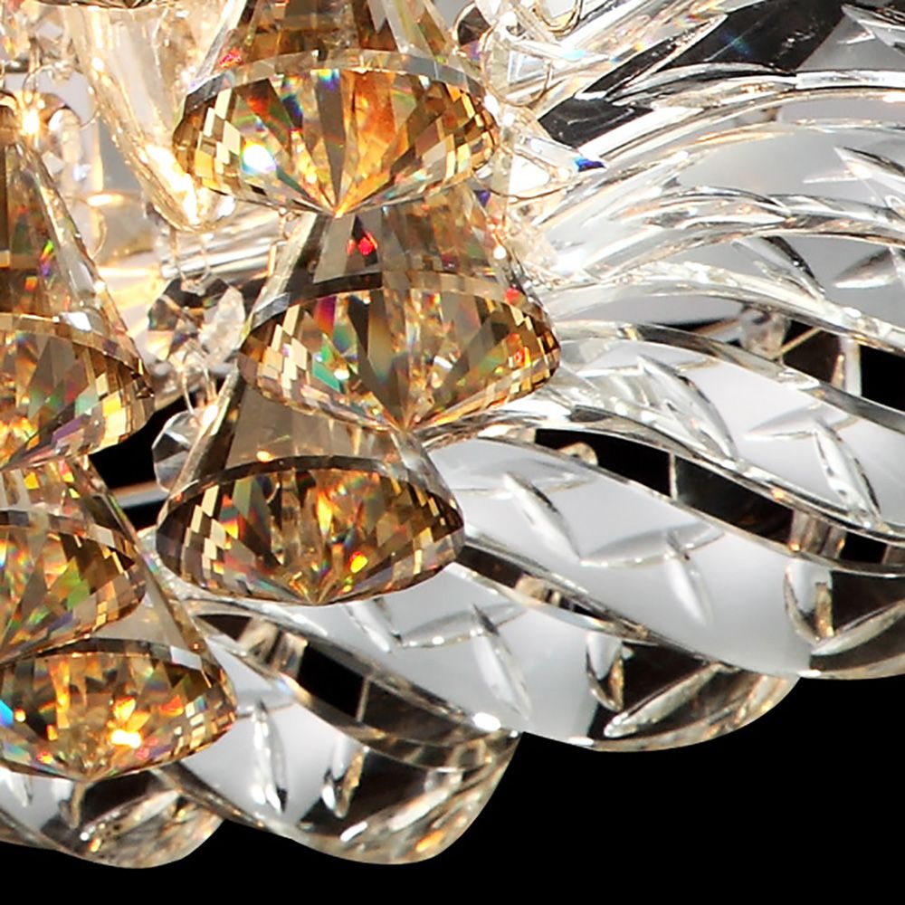 Diamond Cascade Flush LED K9 Crystal Chandelier | Ceiling Lights
