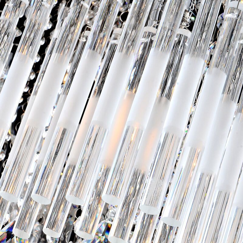 Genuine K9 Crystal LED Rectangular Pendant Dining Ceiling Light | Ceiling Lights & Chandeliers