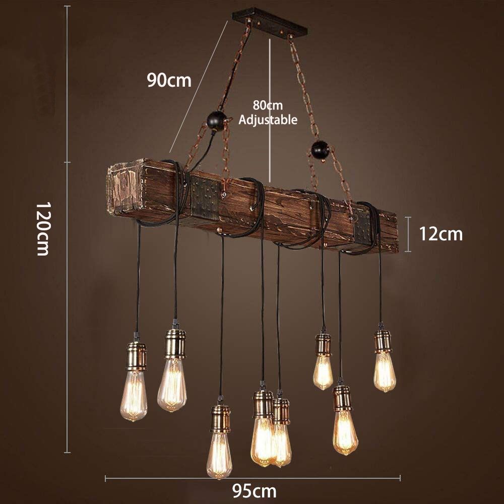 Vintage Retro Solid Wood Pendant Lamp Chandelier | Ceiling Lights