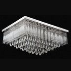 Modern K9 Crystal LED Square Rectangular Flush Ceiling Light | Ceiling Lights & Chandeliers