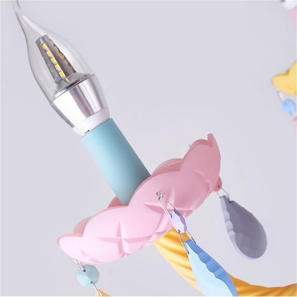 Genuine K9 Crystal Chandelier Ceiling Light 6 Arms Macaron Colours | Ceiling Lights & Chandeliers