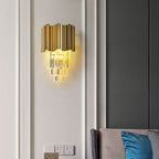 Clear & Gold Postmodern Wall Light | K9 Crystal Chandelier Fixture