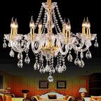 Genuine K9 Crystal 6/8/10/15 Arms Golden Chandelier Pendant Light | Ceiling Lights & Chandeliers