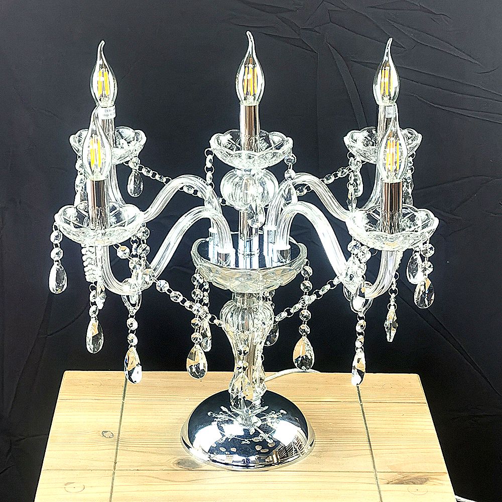 Crystal Clear 5-7 Arms Table Lamp | Table Lighting
