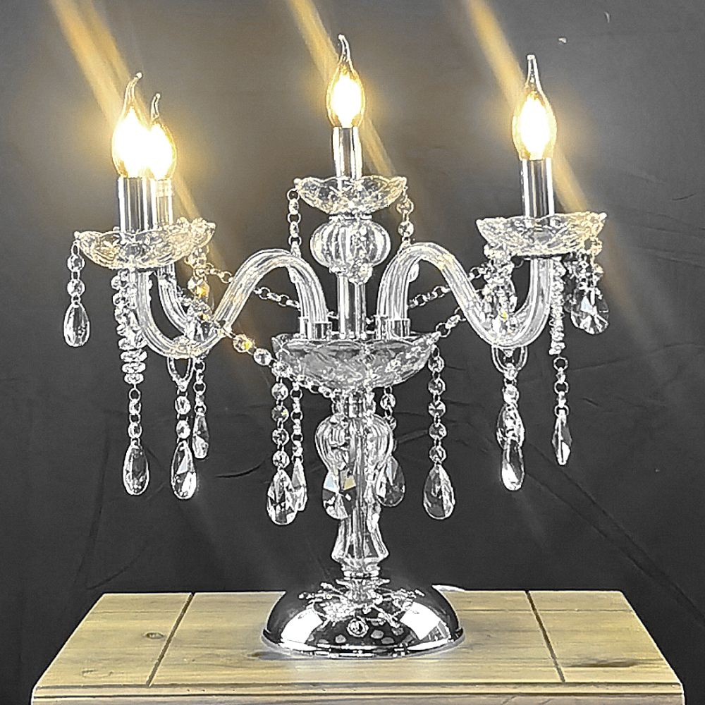 Crystal Clear 5-7 Arms Table Lamp | Table Lighting