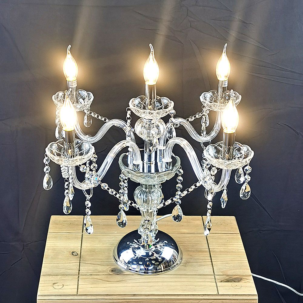 Crystal Clear 5-7 Arms Table Lamp | Table Lighting