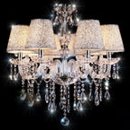 Clear Crystal K9 Chandelier Candle Water Droplet With Lampshades | Ceiling Lights & Chandeliers