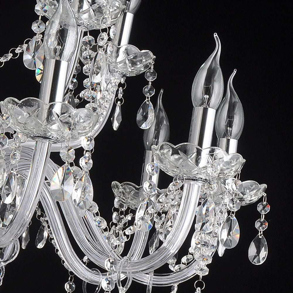 Genuine K9 Clear Crystal Chandelier Candle Water Droplet 6–32 Arms | Ceiling Lights & Chandeliers