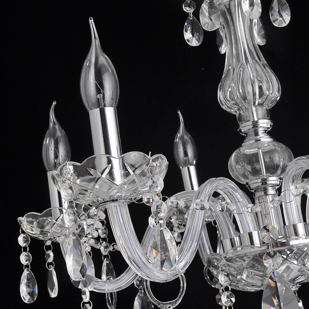 Genuine K9 Clear Crystal 5/7 Arms Chandelier Floor Lamp Candle | Ceiling Lights & Chandeliers