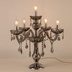 Crystal Golden 5-Arms Table Lamp | Table Lighting