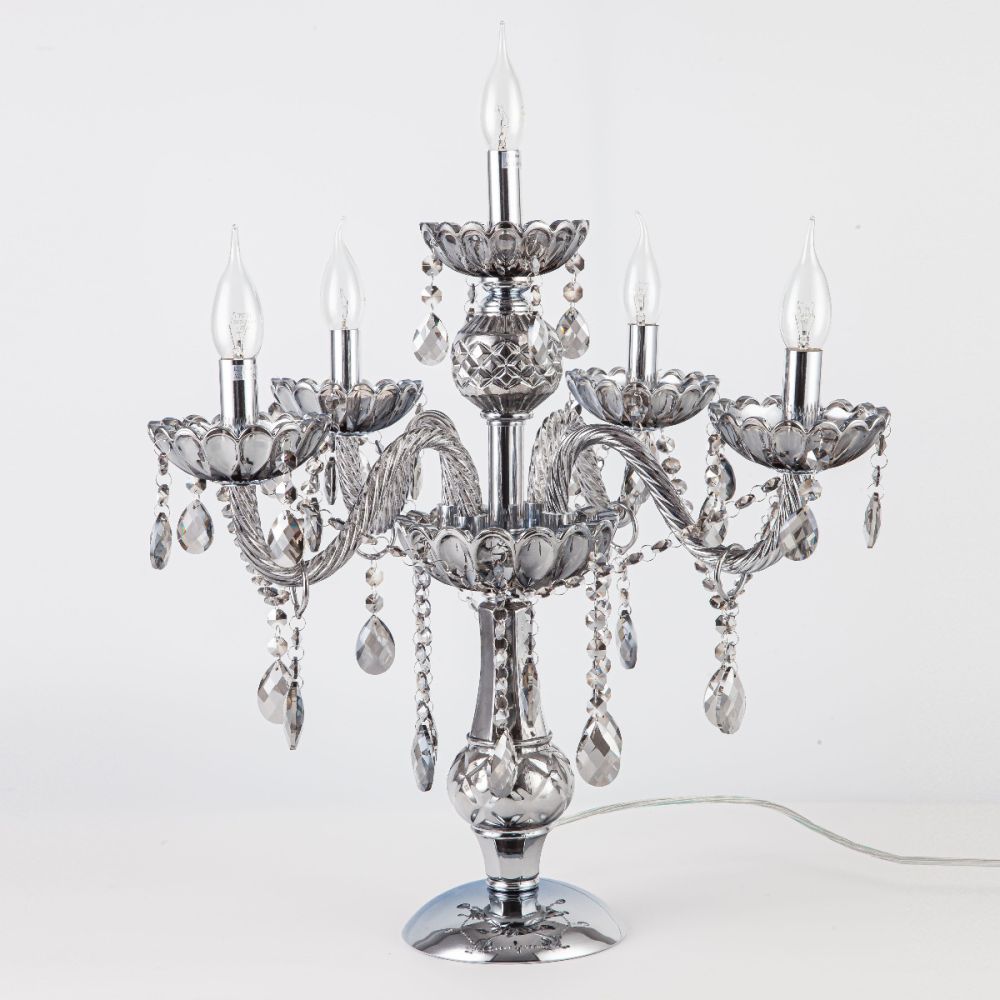 Crystal Golden 5-Arms Table Lamp | Table Lighting