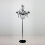 Genuine K9 Crystal Clear Golden 7 Arms Chandelier Floor Lamp | Floor Lighting