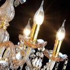 Genuine K9 Crystal 6/8/10 Arms Amber Golden Chandelier Pendant | Ceiling Lights & Chandeliers