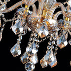 Genuine K9 Crystal 6/8/10 Arms Amber Golden Chandelier Pendant | Ceiling Lights & Chandeliers