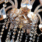 Genuine K9 Crystal 6/8/10 Arms Amber Golden Chandelier Pendant | Ceiling Lights & Chandeliers
