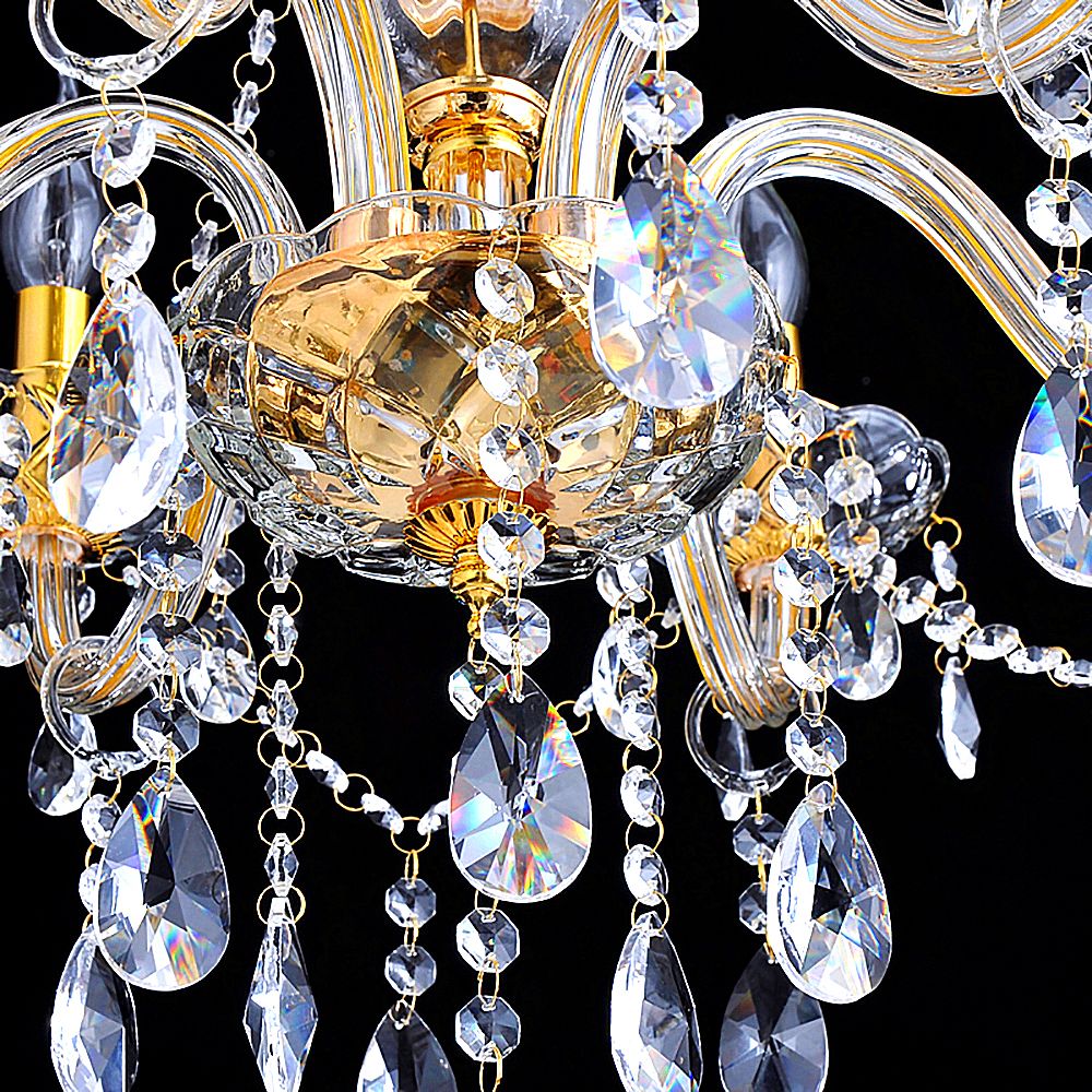 Genuine K9 Crystal 6/8/10/15 Arms Golden Chandelier Pendant Light | Ceiling Lights & Chandeliers