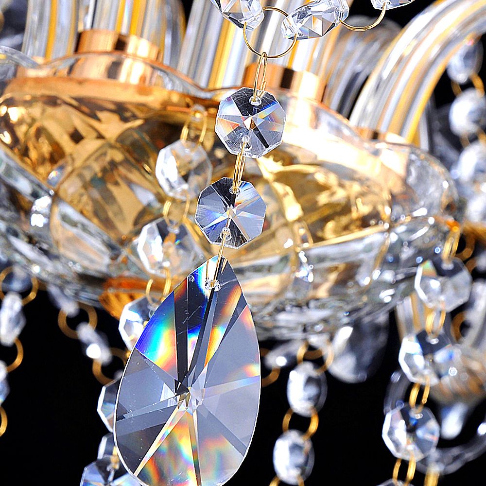 Genuine K9 Crystal 6/8/10/15 Arms Golden Chandelier Pendant Light | Ceiling Lights & Chandeliers