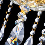 Clear Golden 2 Arms Crystal Wall Light – Classic Chandelier Design