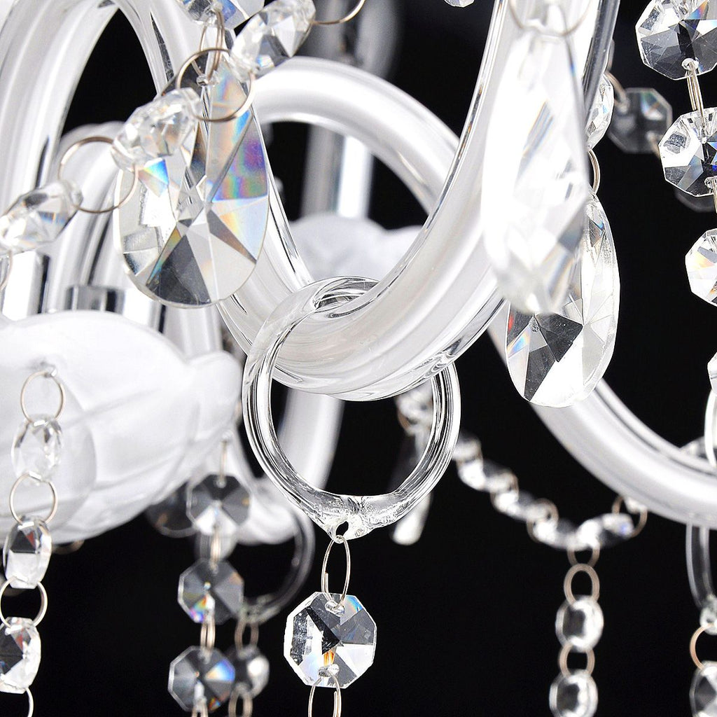 Genuine K9 Crystal White 6/8/10 Arms Chandelier Pendant Ceiling Light | Ceiling Lights & Chandeliers