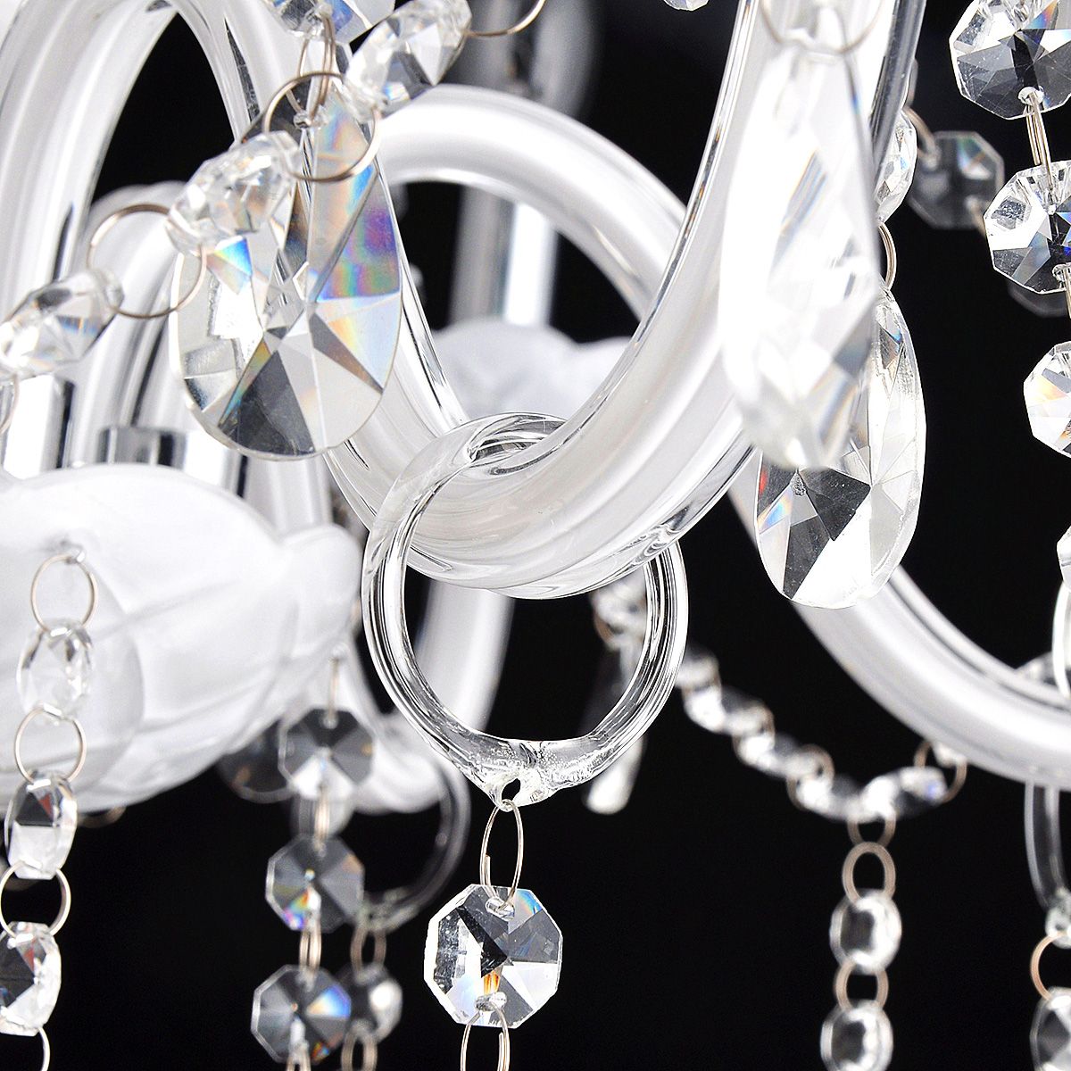 Genuine K9 Crystal White 6/8/10 Arms Chandelier Pendant Ceiling Light | Ceiling Lights & Chandeliers