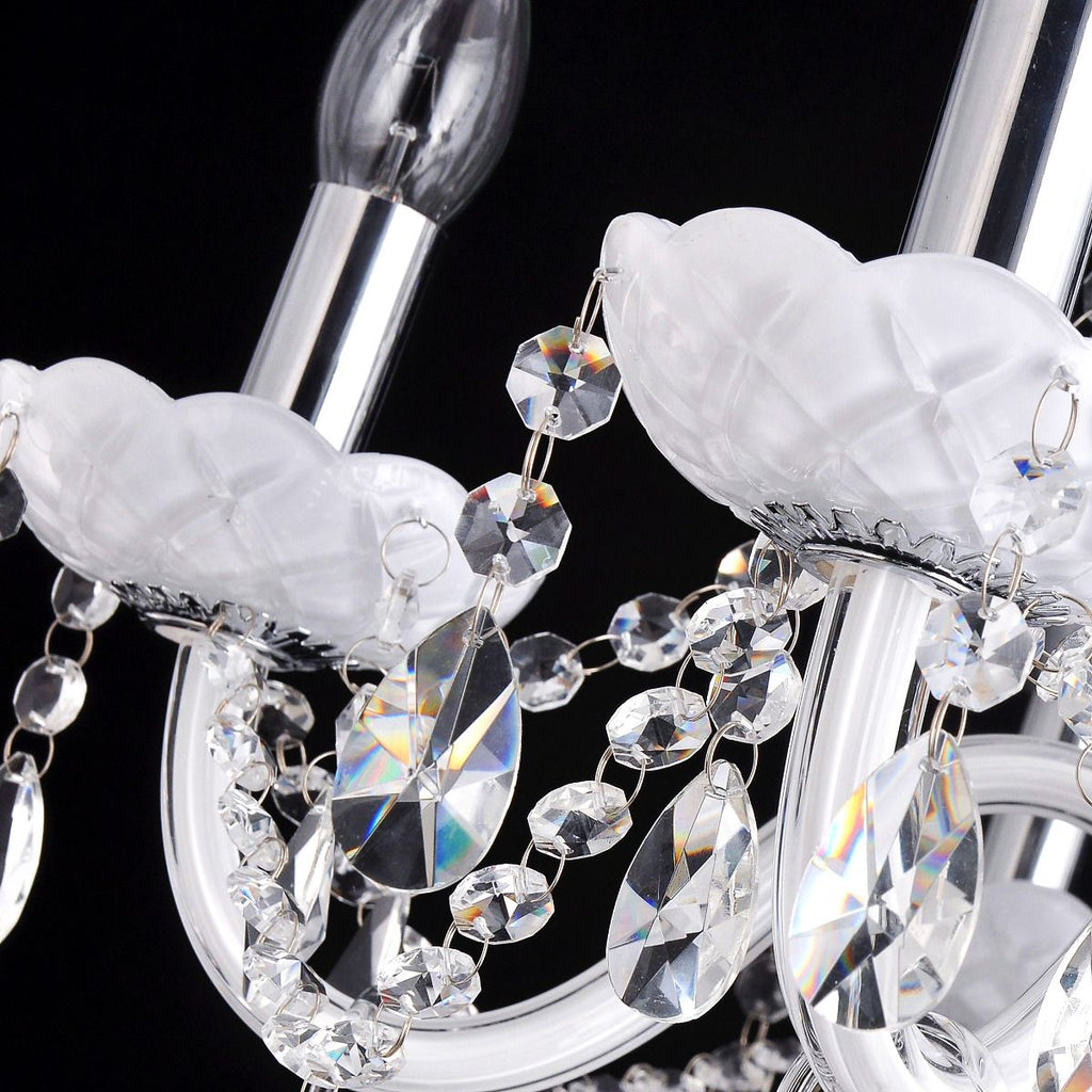 Genuine K9 Crystal White 6/8/10 Arms Chandelier Pendant Ceiling Light | Ceiling Lights & Chandeliers
