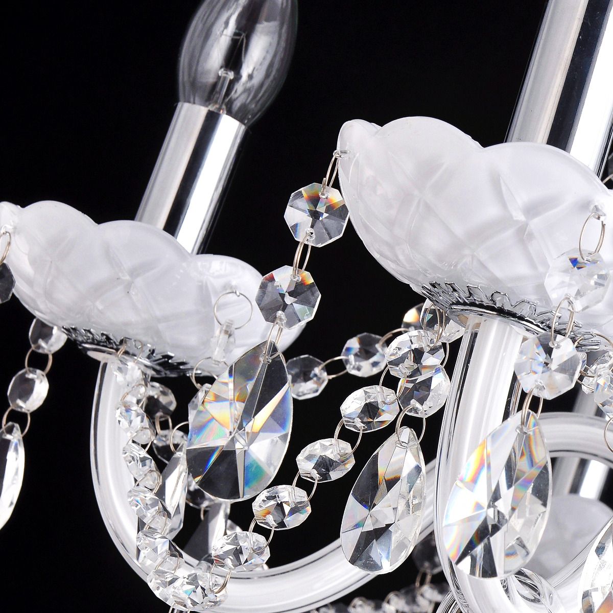 Genuine K9 Crystal White 6/8/10 Arms Chandelier Pendant Ceiling Light | Ceiling Lights & Chandeliers