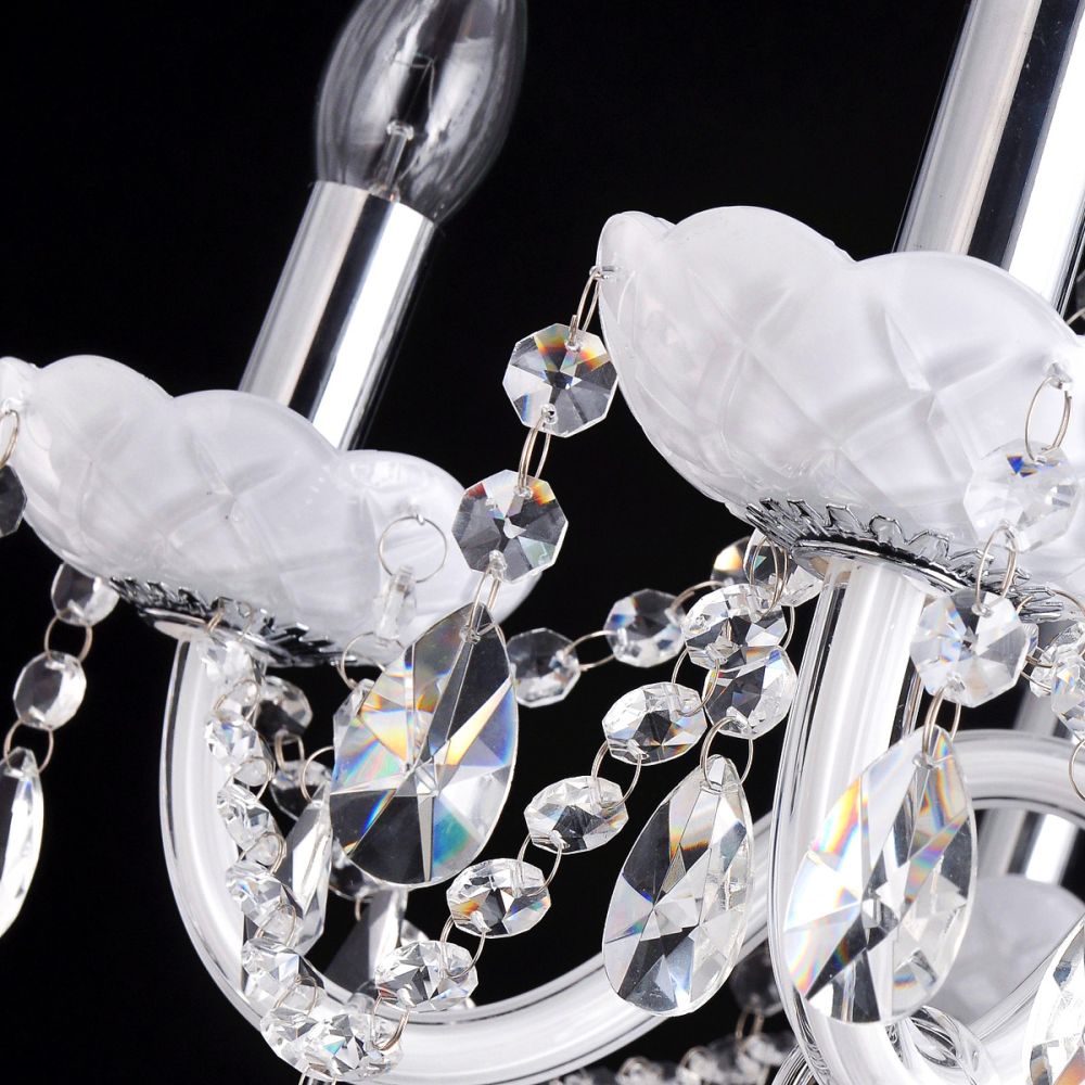White Silver 2 Arms Crystal Chandelier Wall Light – K9 Crystal