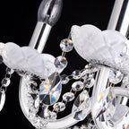White Silver 2 Arms Crystal Chandelier Wall Light – K9 Crystal