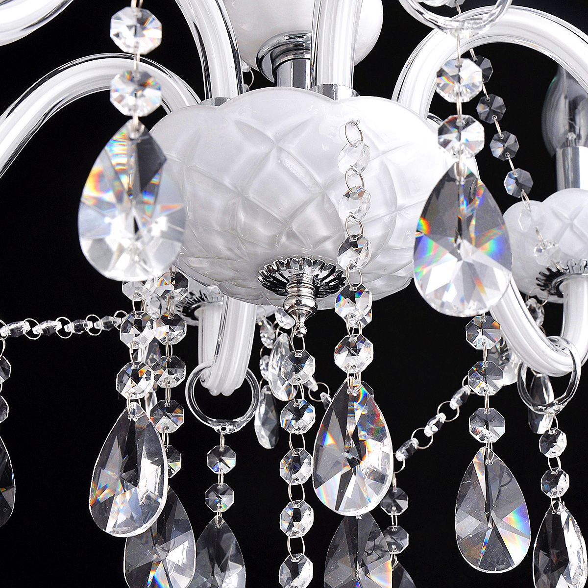 Genuine K9 Crystal White 6/8/10 Arms Chandelier Pendant Ceiling Light | Ceiling Lights & Chandeliers