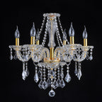 Genuine K9 Crystal 6/8/10 Twisted Arms Golden Chandelier Pendant | Ceiling Lights & Chandeliers