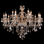Genuine K9 Crystal Chandelier Champagne Silver Pendant Light | Ceiling Lights & Chandeliers