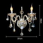 Champagne 2 Arms Crystal Wall Light – Classic K9 Chandelier Style