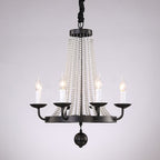 Black Post Modern Pendant Chandelier K9 Crystal Metal Arms | Ceiling Lights & Chandeliers