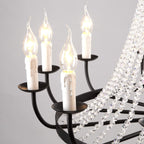 Black Post Modern Pendant Chandelier K9 Crystal Metal Arms | Ceiling Lights & Chandeliers