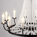 Black Post Modern Pendant Chandelier K9 Crystal Metal Arms | Ceiling Lights & Chandeliers