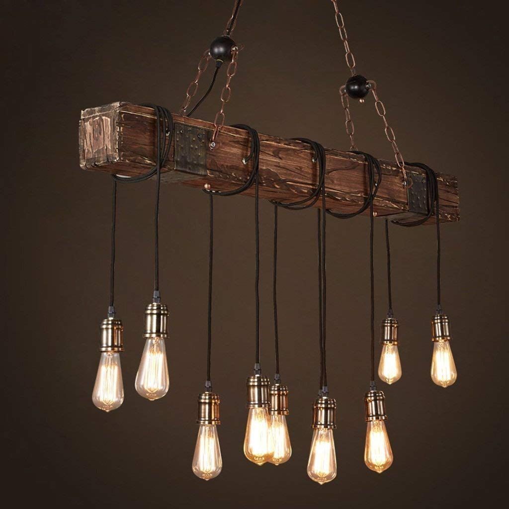 Vintage Retro Solid Wood Pendant Lamp Chandelier | Ceiling Lights