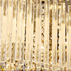 Genuine K9 Crystal LED Rectangular Pendant Dining Ceiling Light | Ceiling Lights & Chandeliers