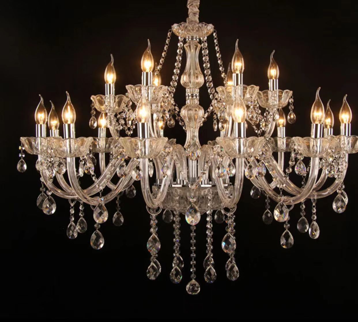 Genuine K9 Clear Crystal Chandelier Candle Water Droplet 6–32 Arms | Ceiling Lights & Chandeliers