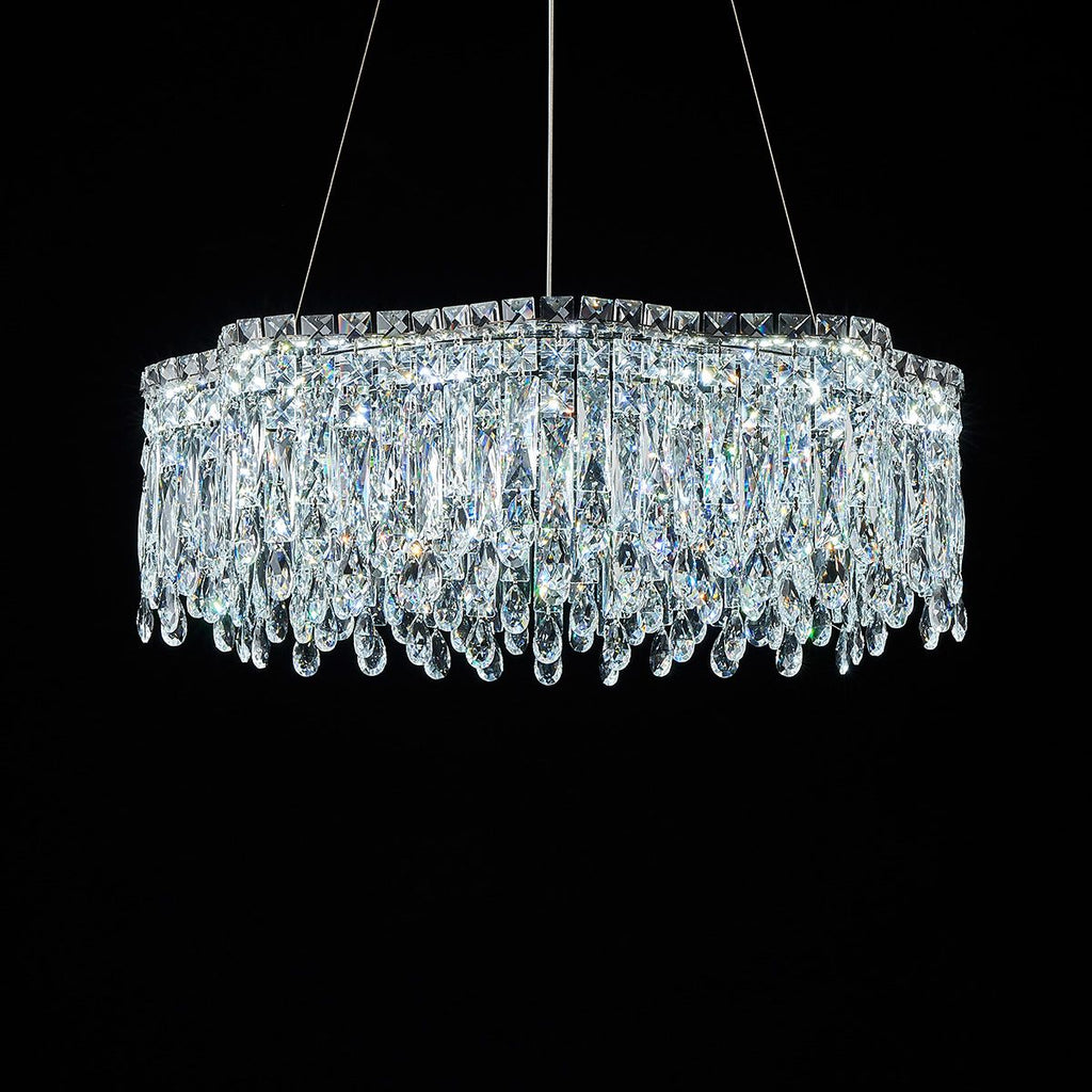 Genuine Crystal LED Chandelier Pendant Light Dimmable Remote | Ceiling Lights & Chandeliers