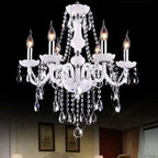 Genuine K9 Crystal White 6/8/10 Arms Chandelier Pendant Ceiling Light | Ceiling Lights & Chandeliers