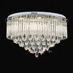 Modern Round K9 Crystal LED Flush Ceiling Light 65–80cm | Ceiling Lights & Chandeliers