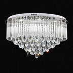 Modern Round K9 Crystal LED Flush Ceiling Light 65–80cm | Ceiling Lights & Chandeliers