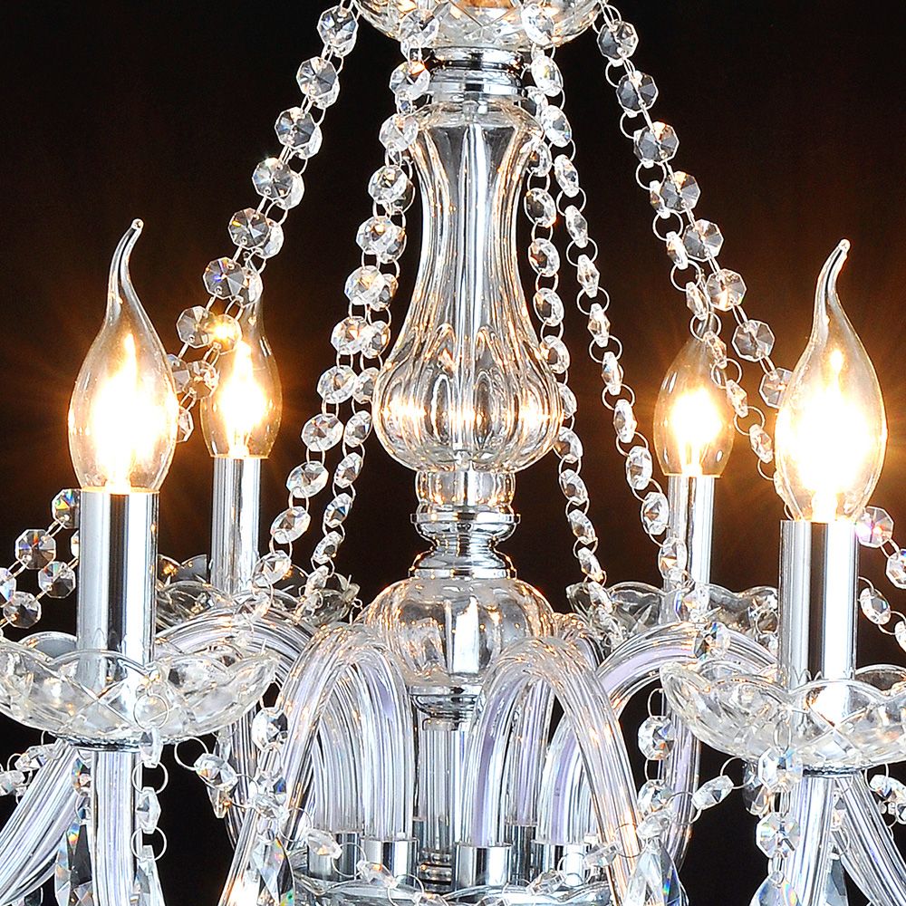 Genuine K9 Clear Crystal Chandelier Candle Water Droplet 6–32 Arms | Ceiling Lights & Chandeliers