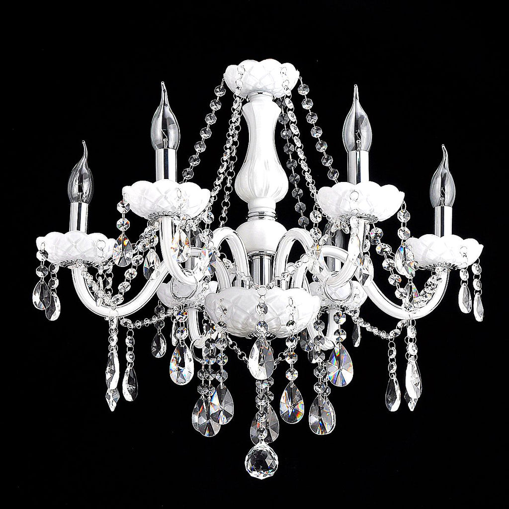 Genuine K9 Crystal White 6/8/10 Arms Chandelier Pendant Ceiling Light | Ceiling Lights & Chandeliers