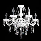 Genuine K9 Crystal White 6/8/10 Arms Chandelier Pendant Ceiling Light | Ceiling Lights & Chandeliers